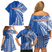 Personalised Hawaii 808 Family Matching Off Shoulder Short Dress and Hawaiian Shirt Unique Style