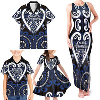 Custom Aotearoa Ngati Tuwharetoa Family Matching Tank Maxi Dress and Hawaiian Shirt Maori Tribal Pattern LT05 - Polynesian Pride