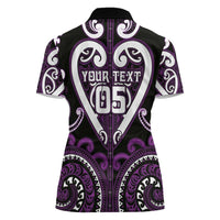 Custom Aotearoa Rangitane Women Polo Shirt Maori Tribal Pattern