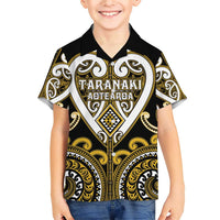 Custom Aotearoa Taranaki Family Matching Short Sleeve Bodycon Dress and Hawaiian Shirt Maori Tribal Pattern