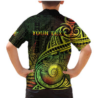Personalised Fiji Lovoni Day Family Matching Mermaid Dress and Hawaiian Shirt 154th Years LT05 - Polynesian Pride