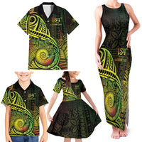Personalised Fiji Lovoni Day Family Matching Tank Maxi Dress and Hawaiian Shirt 154th Years LT05 - Polynesian Pride
