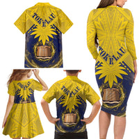 Tokelau Tokehega Day Family Matching Long Sleeve Bodycon Dress and Hawaiian Shirt National Badge Special Style LT05 - Polynesian Pride