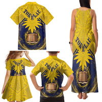 Tokelau Tokehega Day Family Matching Tank Maxi Dress and Hawaiian Shirt National Badge Special Style LT05 - Polynesian Pride