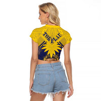 Tokelau Tokehega Day Raglan Cropped T Shirt National Badge Special Style - Polynesian Pride
