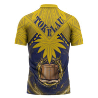Tokelau Tokehega Day Zipper Polo Shirt National Badge Special Style - Polynesian Pride