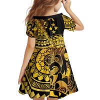 Kosrae Liberation Day Family Matching Off Shoulder Maxi Dress and Hawaiian Shirt Polynesian Floral Tattoo LT05 - Polynesian Pride