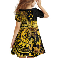 Kosrae Liberation Day Family Matching Off Shoulder Short Dress and Hawaiian Shirt Polynesian Floral Tattoo LT05 - Polynesian Pride