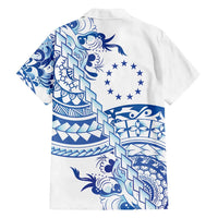 Pohnpei Liberation Day Family Matching Off Shoulder Maxi Dress and Hawaiian Shirt Polynesian Floral Tattoo LT05 - Polynesian Pride