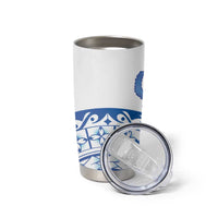 Pohnpei Liberation Day Tumbler Cup Polynesian Floral Tattoo - Polynesian Pride