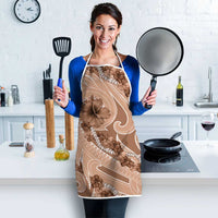 Hawaii Brown Hibiscus Pikake Lei Apron - Polynesian Pride