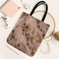 Hawaii Brown Hibiscus Pikake Lei Tote Bag - Polynesian Pride