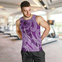 Hawaii Violet Hibiscus Pikake Lei Men Tank Top - Polynesian Pride