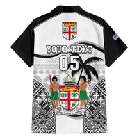 Custom Fiji Rugby Hawaiian Shirt World Cup 2023 Fijian Tapa Pattern Black Version LT05 - Polynesian Pride