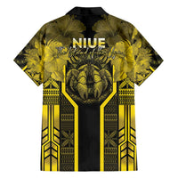 Niue The Rock Family Matching Off Shoulder Short Dress and Hawaiian Shirt The Island Of The Uga LT05 - Polynesian Pride