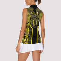 Niue The Rock Women Sleeveless Polo Shirt The Island Of The Uga LT05 - Polynesian Pride