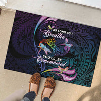 Polynesia Memorial Rubber Doormat Always Remembered Dragonfly Polynesian Style