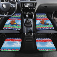New Zealand Christmas Car Mats Funny Jet Ride Kiwi Xmas - Polynesian Pride