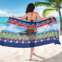 New Zealand Christmas Sarong Funny Jet Ride Kiwi Xmas - Polynesian Pride
