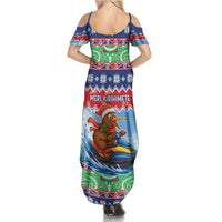New Zealand Christmas Summer Maxi Dress Funny Jet Ride Kiwi Xmas - Polynesian Pride