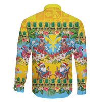 Hawaii Christmas Family Matching Long Sleeve Bodycon Dress and Hawaiian Shirt Mele Kalikimaka Tropical Vibes LT05 - Polynesian Pride