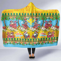 Hawaii Christmas Hooded Blanket Mele Kalikimaka Tropical Vibes - Polynesian Pride