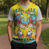 Hawaii Christmas Knitted V-Neck Vest Mele Kalikimaka Tropical Vibes LT05 - Polynesian Pride