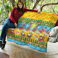 Hawaii Christmas Quilt Mele Kalikimaka Tropical Vibes - Polynesian Pride