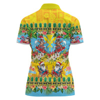 Hawaii Christmas Women Polo Shirt Mele Kalikimaka Tropical Vibes - Polynesian Pride