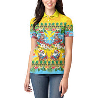 Hawaii Christmas Women Polo Shirt Mele Kalikimaka Tropical Vibes - Polynesian Pride