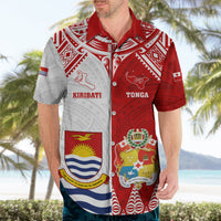 Personalised Tonga And Kiribati Hawaiian Shirt Coat Of Arms Polynesian Pattern LT05 - Polynesian Pride