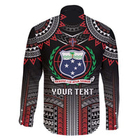 Personalised Samoa Black Saturday Family Matching Off The Shoulder Long Sleeve Dress and Hawaiian Shirt Samoan Warrior Tribal Pattern