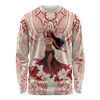 Tahiti Women's Day Long Sleeve Shirt With Polynesian Pattern LT05 Unisex Beige - Polynesian Pride