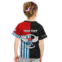 Personalised West Papua Kid T Shirt Polynesian Pattern With Coat Of Arms LT05 - Polynesian Pride