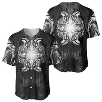 New Zealand Matariki Baseball Jersey Maori Moko Black Galaxy