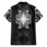 New Zealand Matariki Family Matching Mermaid Dress and Hawaiian Shirt Maori Moko Black Galaxy LT05 - Polynesian Pride
