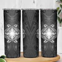 New Zealand Matariki Skinny Tumbler Maori Moko Black Galaxy