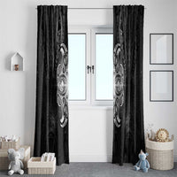 New Zealand Matariki Window Curtain Maori Moko Black Galaxy