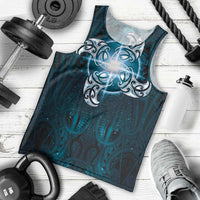 New Zealand Matariki Waita Men Tank Top Maori Moko Dark Blue Galaxy