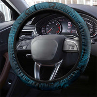 New Zealand Matariki Waita Steering Wheel Cover Maori Moko Dark Blue Galaxy