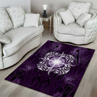 New Zealand Matariki Waipunarangi Area Rug Maori Moko Purple Galaxy