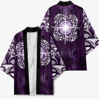 New Zealand Matariki Waipunarangi Kimono Maori Moko Purple Galaxy