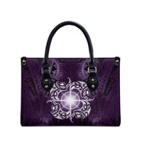 New Zealand Matariki Waipunarangi Leather Bag Maori Moko Purple Galaxy