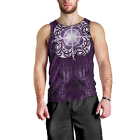 New Zealand Matariki Waipunarangi Men Tank Top Maori Moko Purple Galaxy
