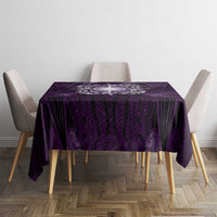 New Zealand Matariki Waipunarangi Tablecloth Maori Moko Purple Galaxy
