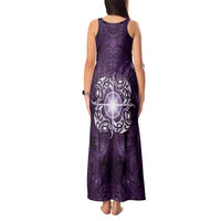 New Zealand Matariki Waipunarangi Tank Maxi Dress Maori Moko Purple Galaxy LT05 - Polynesian Pride