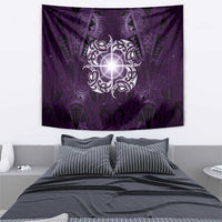 New Zealand Matariki Waipunarangi Tapestry Maori Moko Purple Galaxy