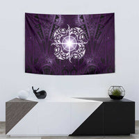 New Zealand Matariki Waipunarangi Tapestry Maori Moko Purple Galaxy