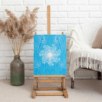 New Zealand Matariki Waiti Canvas Wall Art Maori Moko Cyan Galaxy