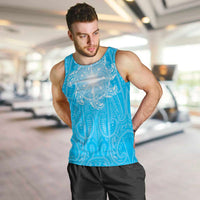New Zealand Matariki Waiti Men Tank Top Maori Moko Cyan Galaxy